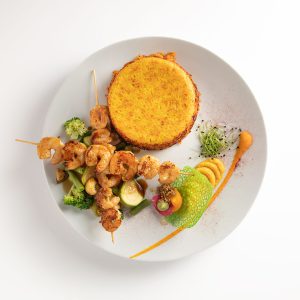 میگو کبابی با برنج